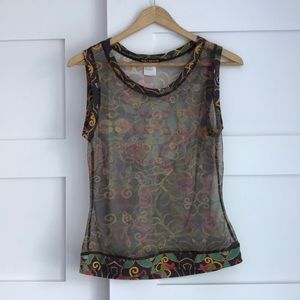 Issey Miyake sheer tank top